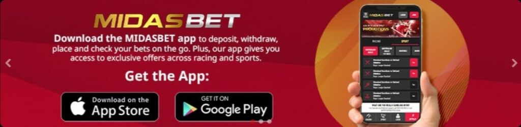 MidasBet app download on iOS and Android