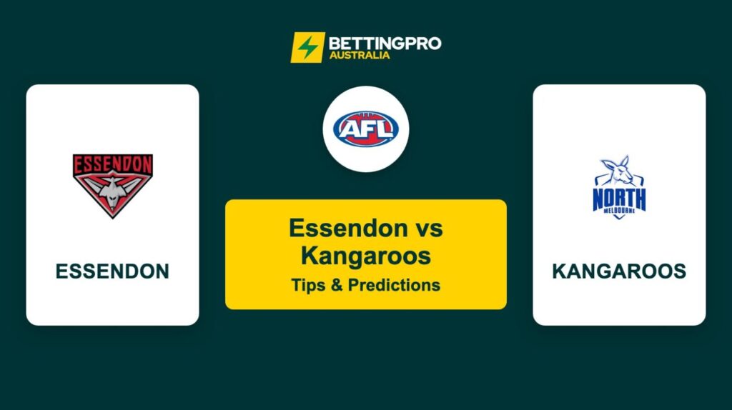 Essendon vs Kangaroos AFL Tips & Predictions