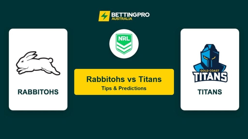 Rabbitohs vs Titans NRL head to head tips and predictions banner by BettingPro
