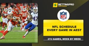 NFL schedule 2026 with every game converted to AEST